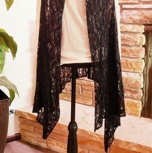 Black Lace Vest